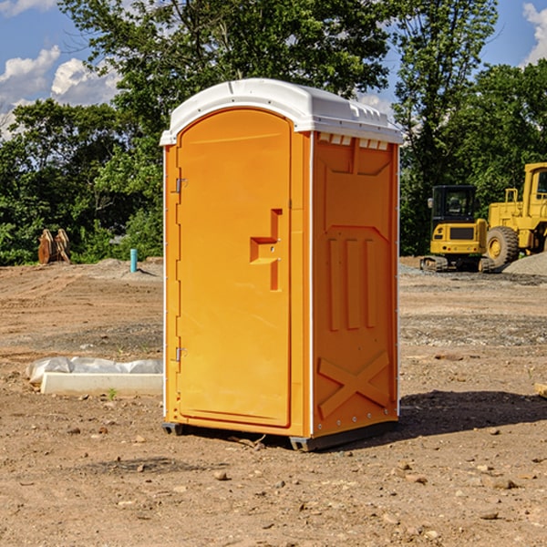 how often are the portable restrooms cleaned and serviced during a rental period in Windsor